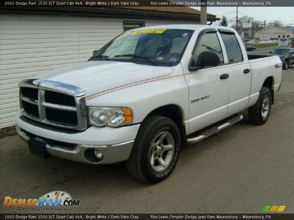 2003 Dodge Ram 1500 SLT Quad Cab 4x4 Bright White / Dark Slate Gray Photo #1