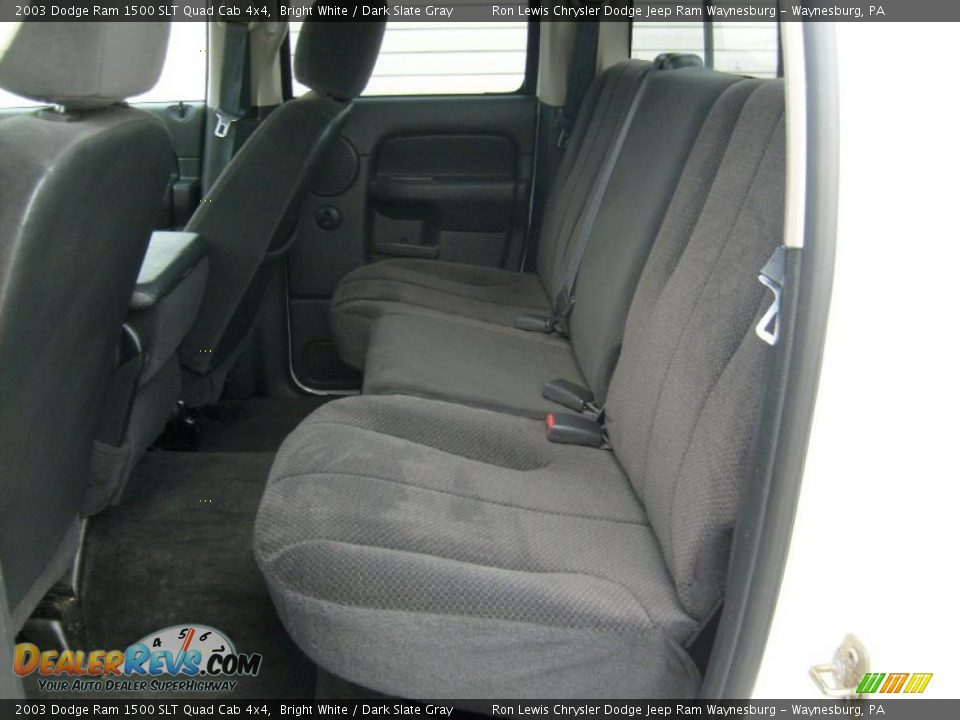 2003 Dodge Ram 1500 SLT Quad Cab 4x4 Bright White / Dark Slate Gray Photo #14