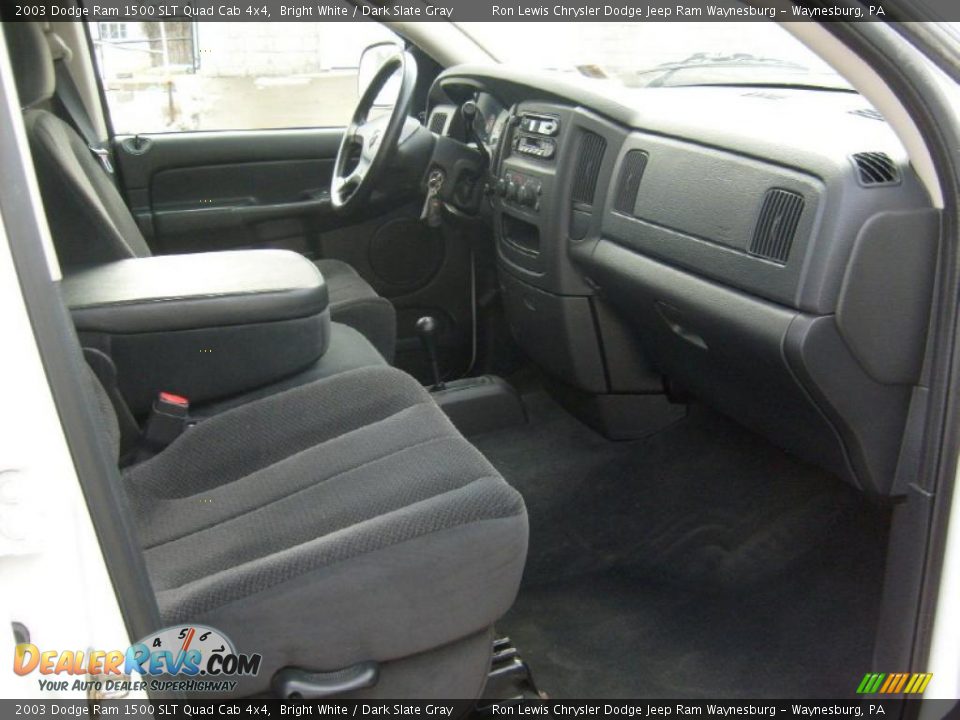 2003 Dodge Ram 1500 SLT Quad Cab 4x4 Bright White / Dark Slate Gray Photo #20