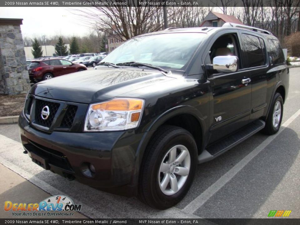 2009 Nissan Armada SE 4WD Timberline Green Metallic / Almond Photo #2
