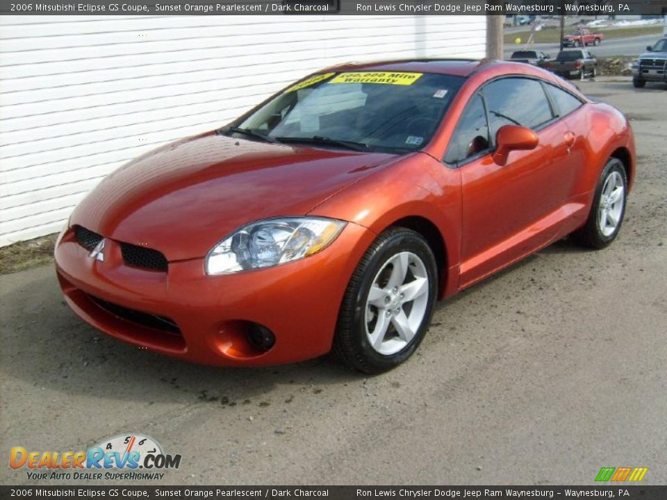 2006 Mitsubishi Eclipse GS Coupe Sunset Orange Pearlescent / Dark Charcoal Photo #1