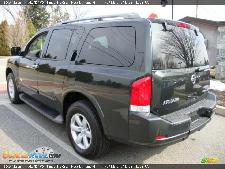 2009 Nissan Armada SE 4WD Timberline Green Metallic / Almond Photo #8