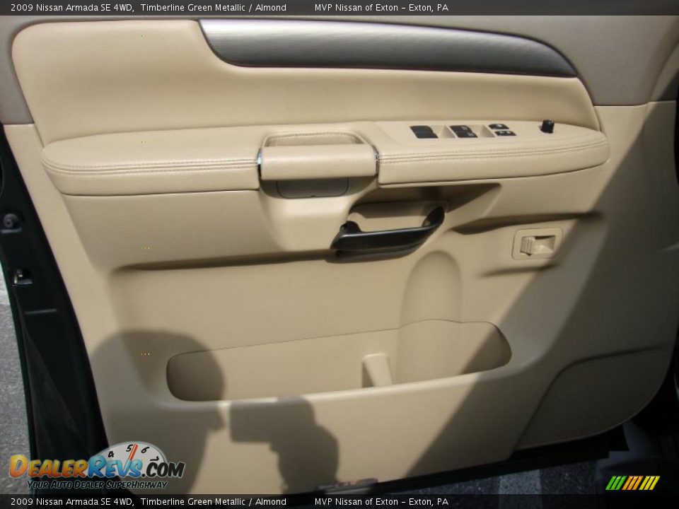 2009 Nissan Armada SE 4WD Timberline Green Metallic / Almond Photo #10