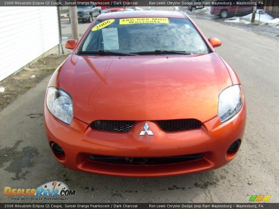 2006 Mitsubishi Eclipse GS Coupe Sunset Orange Pearlescent / Dark Charcoal Photo #7