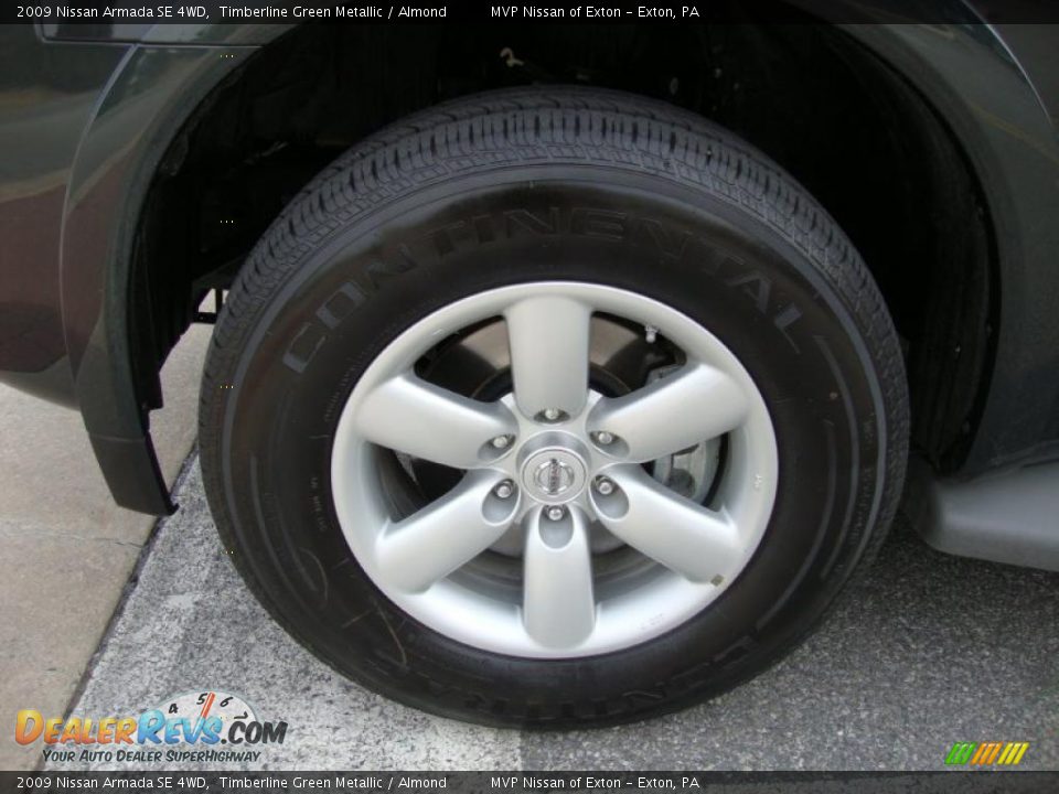 2009 Nissan Armada SE 4WD Timberline Green Metallic / Almond Photo #12
