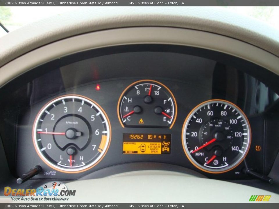 2009 Nissan Armada SE 4WD Timberline Green Metallic / Almond Photo #16