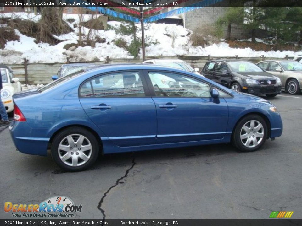 2009 Honda Civic LX Sedan Atomic Blue Metallic / Gray Photo #6