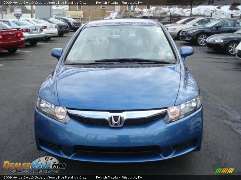2009 Honda Civic LX Sedan Atomic Blue Metallic / Gray Photo #8