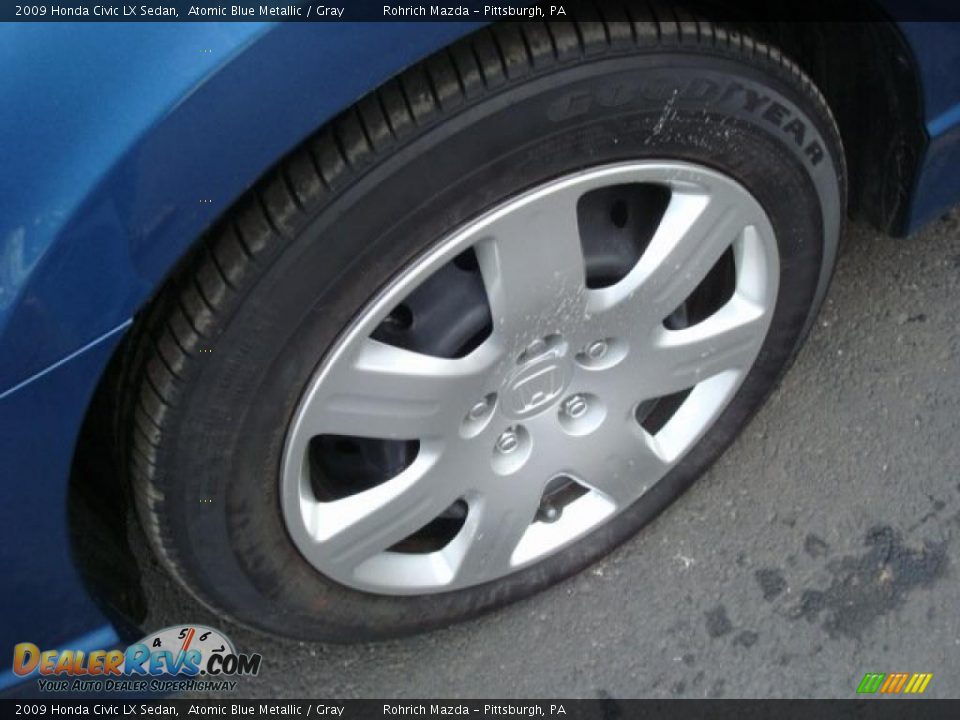 2009 Honda Civic LX Sedan Atomic Blue Metallic / Gray Photo #9