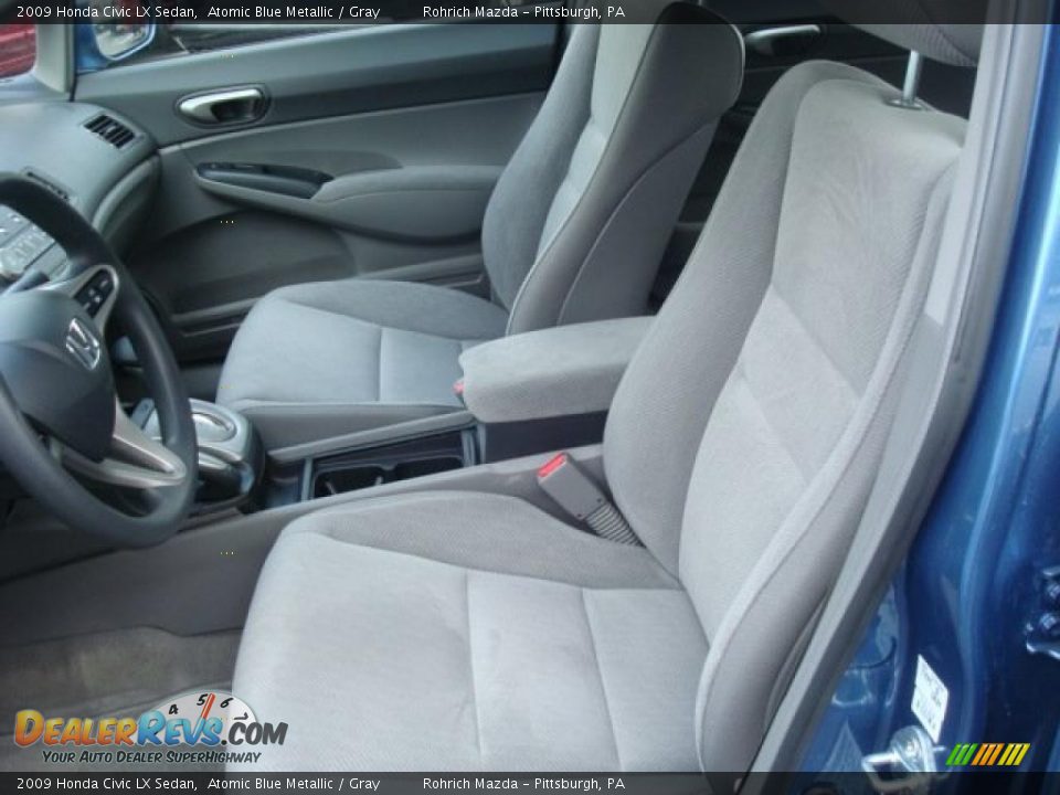 2009 Honda Civic LX Sedan Atomic Blue Metallic / Gray Photo #10