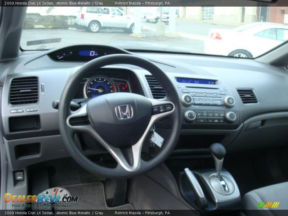 2009 Honda Civic LX Sedan Atomic Blue Metallic / Gray Photo #12