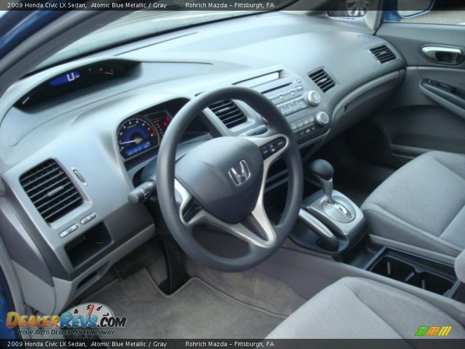 2009 Honda Civic LX Sedan Atomic Blue Metallic / Gray Photo #15
