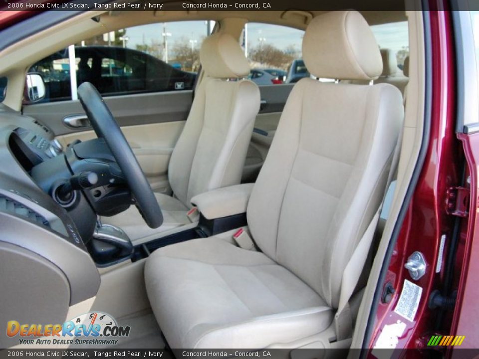 2006 Honda Civic LX Sedan Tango Red Pearl / Ivory Photo #22