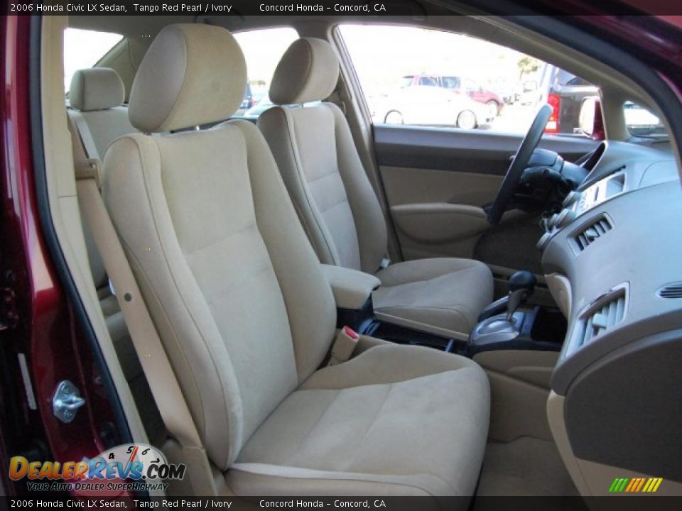 2006 Honda Civic LX Sedan Tango Red Pearl / Ivory Photo #26