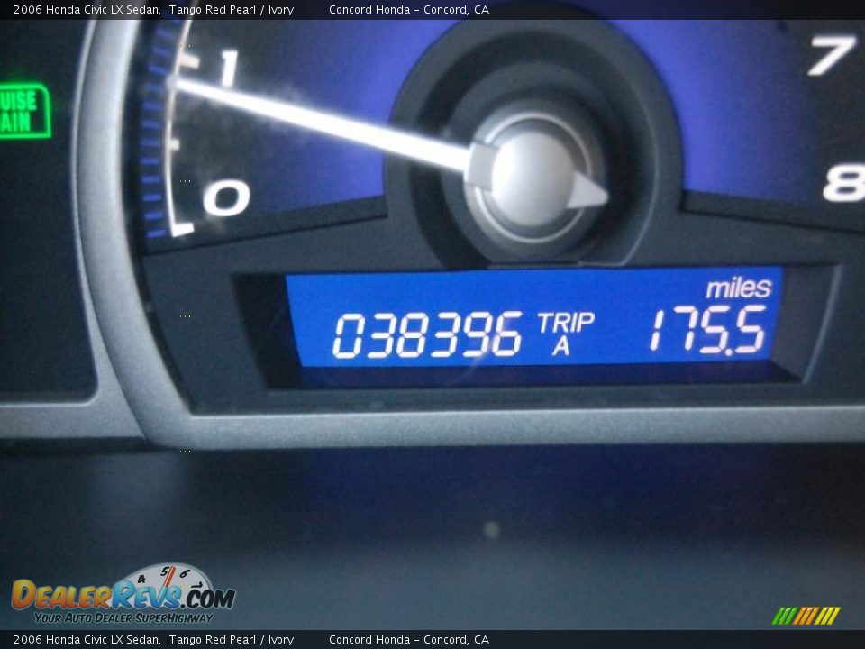 2006 Honda Civic LX Sedan Tango Red Pearl / Ivory Photo #27