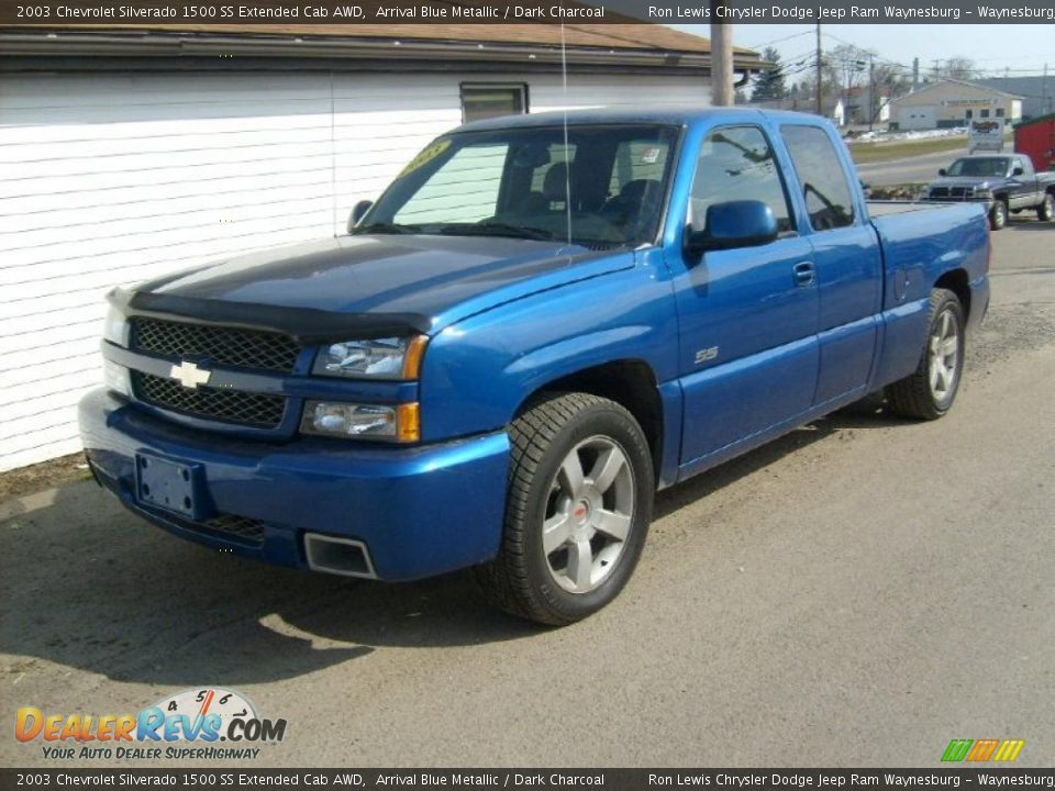 2003 Chevrolet Silverado 1500 SS Extended Cab AWD Arrival Blue Metallic / Dark Charcoal Photo #1