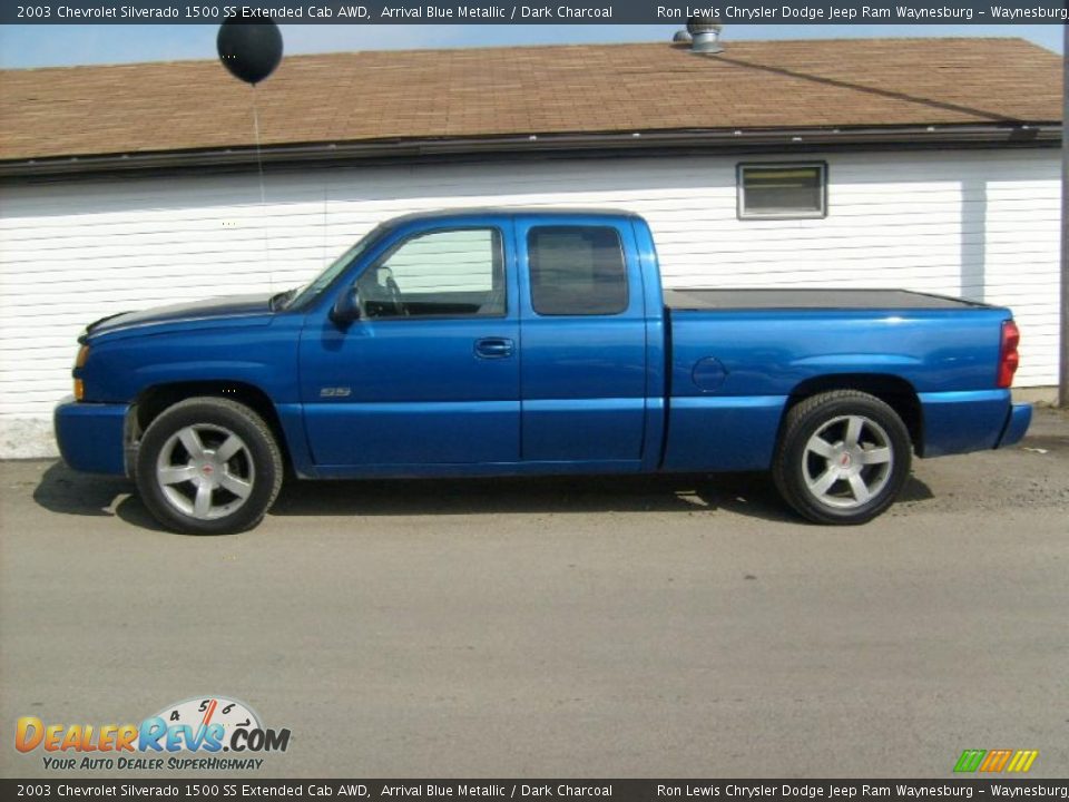 2003 Chevrolet Silverado 1500 SS Extended Cab AWD Arrival Blue Metallic / Dark Charcoal Photo #2