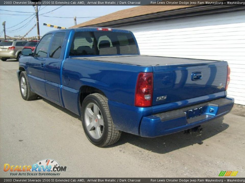 2003 Chevrolet Silverado 1500 SS Extended Cab AWD Arrival Blue Metallic / Dark Charcoal Photo #3