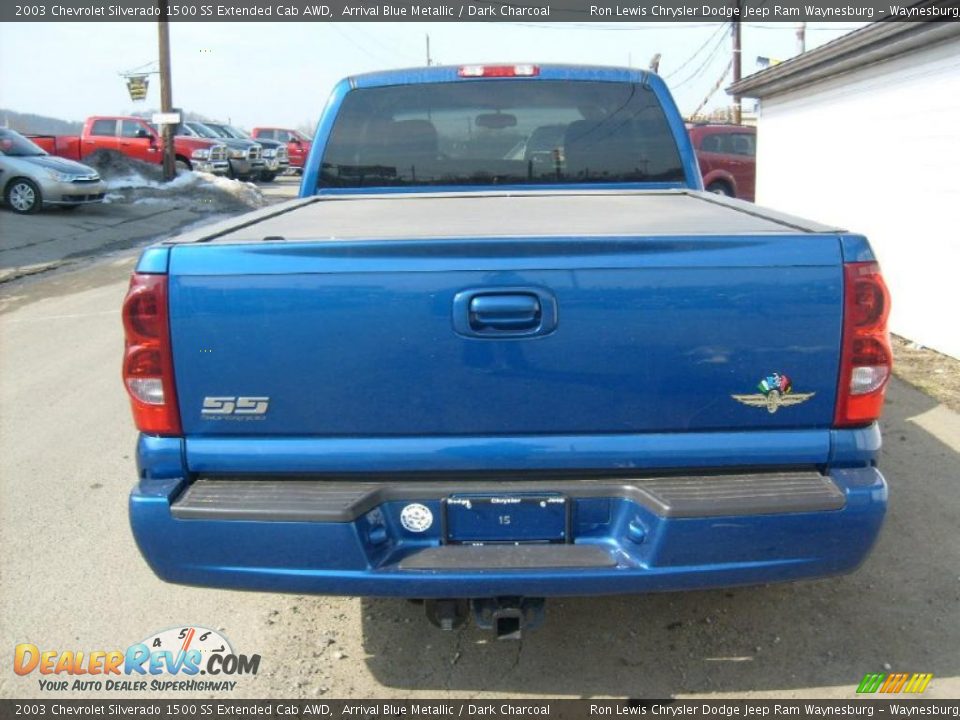 2003 Chevrolet Silverado 1500 SS Extended Cab AWD Arrival Blue Metallic / Dark Charcoal Photo #4