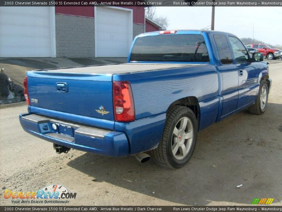 2003 Chevrolet Silverado 1500 SS Extended Cab AWD Arrival Blue Metallic / Dark Charcoal Photo #5