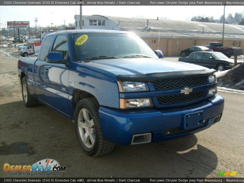 2003 Chevrolet Silverado 1500 SS Extended Cab AWD Arrival Blue Metallic / Dark Charcoal Photo #6
