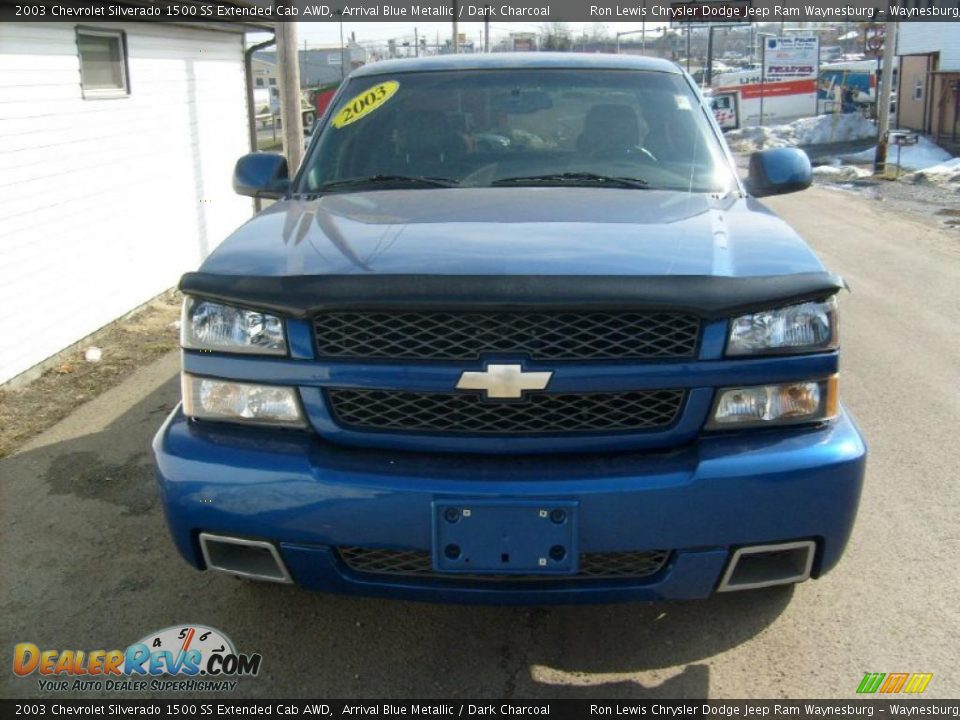 2003 Chevrolet Silverado 1500 SS Extended Cab AWD Arrival Blue Metallic / Dark Charcoal Photo #7