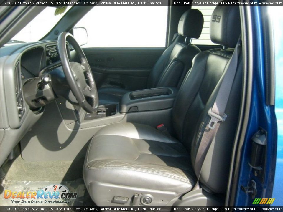 2003 Chevrolet Silverado 1500 SS Extended Cab AWD Arrival Blue Metallic / Dark Charcoal Photo #9