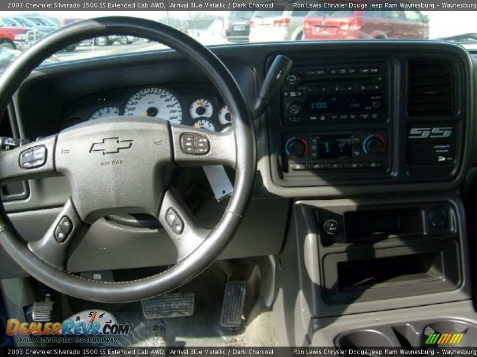 2003 Chevrolet Silverado 1500 SS Extended Cab AWD Arrival Blue Metallic / Dark Charcoal Photo #13
