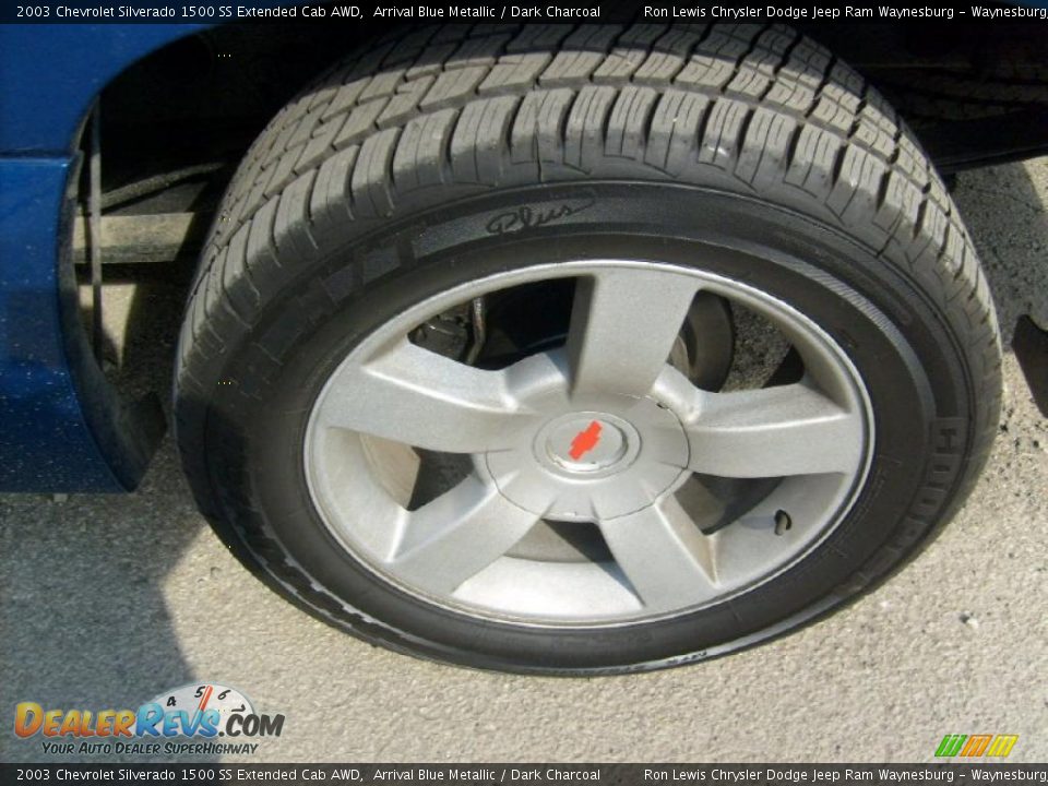 2003 Chevrolet Silverado 1500 SS Extended Cab AWD Arrival Blue Metallic / Dark Charcoal Photo #14