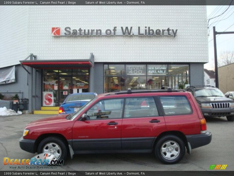 1999 Subaru Forester L Canyon Red Pearl / Beige Photo #1