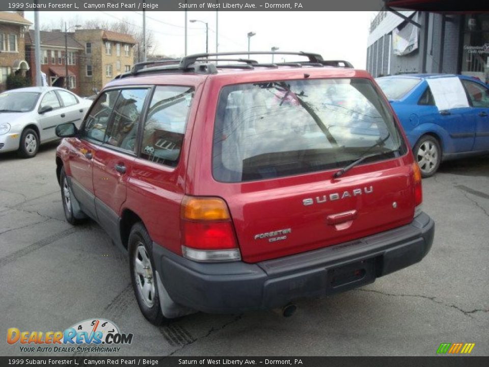 1999 Subaru Forester L Canyon Red Pearl / Beige Photo #2