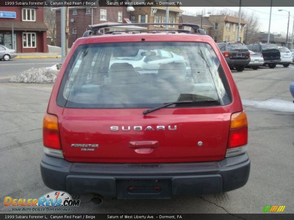 1999 Subaru Forester L Canyon Red Pearl / Beige Photo #3