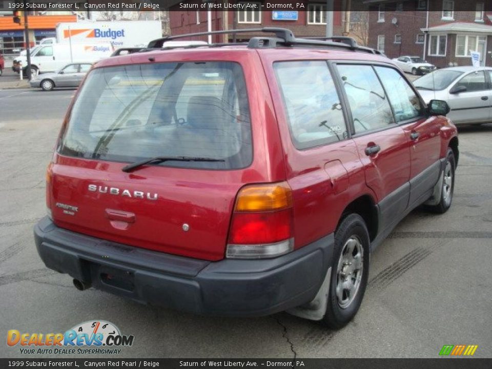 1999 Subaru Forester L Canyon Red Pearl / Beige Photo #4