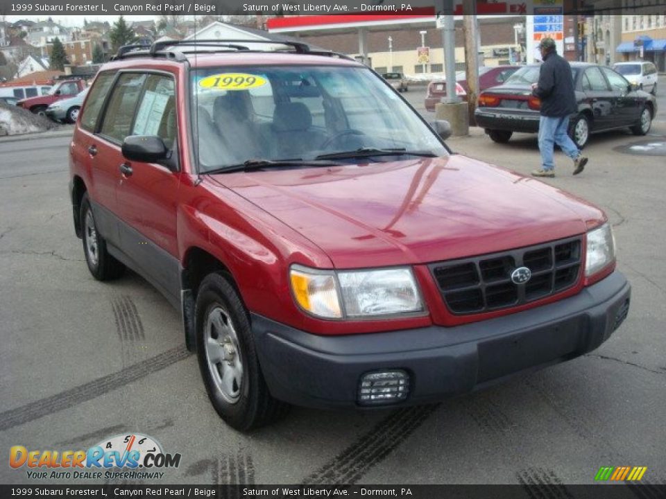 1999 Subaru Forester L Canyon Red Pearl / Beige Photo #5