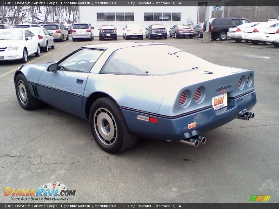 1985 Chevrolet Corvette Coupe Light Blue Metallic / Medium Blue Photo #6