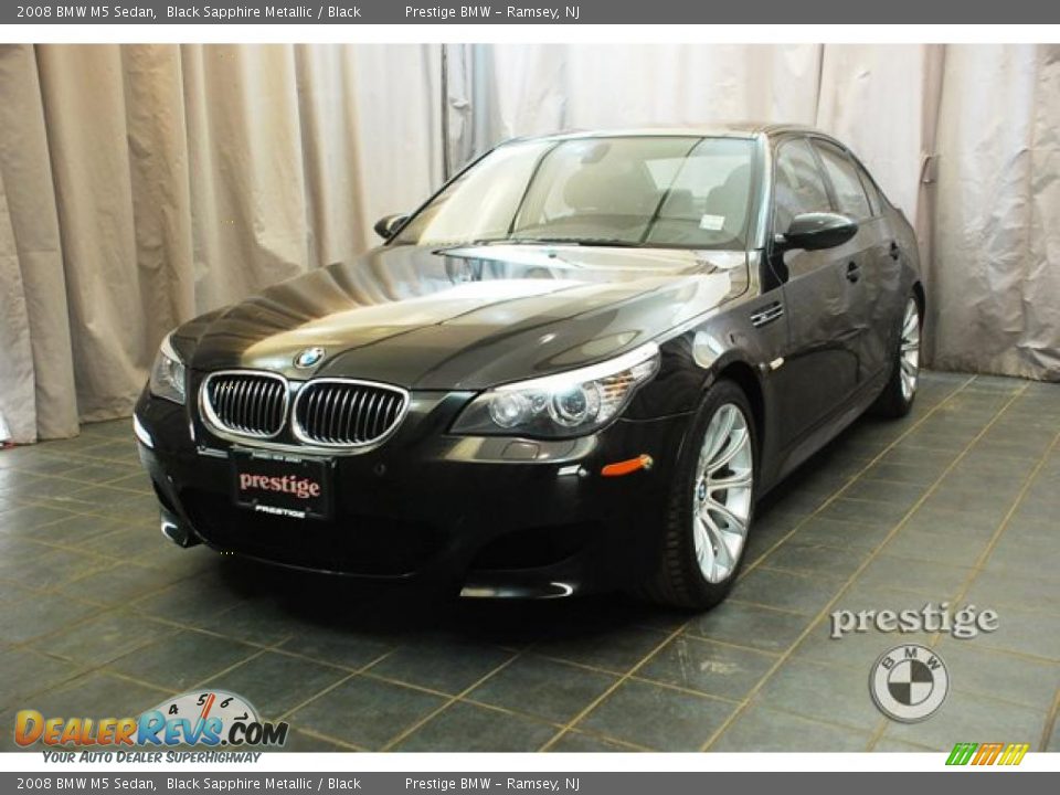 2008 BMW M5 Sedan Black Sapphire Metallic / Black Photo #1