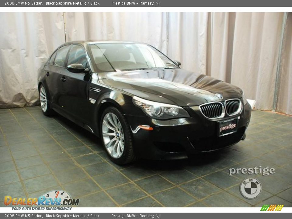 2008 BMW M5 Sedan Black Sapphire Metallic / Black Photo #7