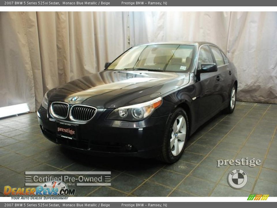2007 BMW 5 Series 525xi Sedan Monaco Blue Metallic / Beige Photo #1
