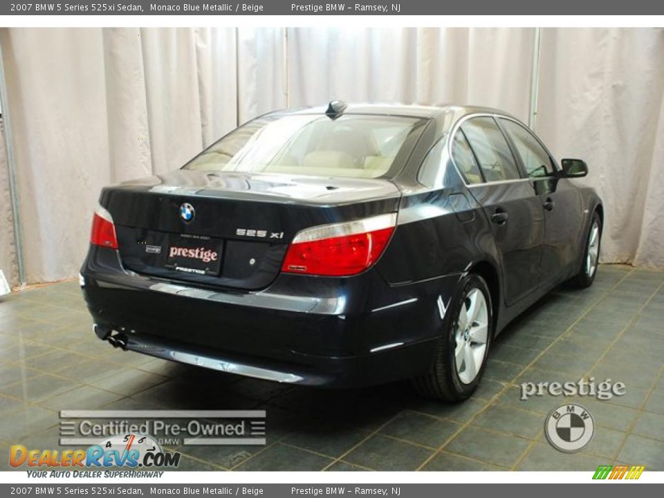 2007 BMW 5 Series 525xi Sedan Monaco Blue Metallic / Beige Photo #2