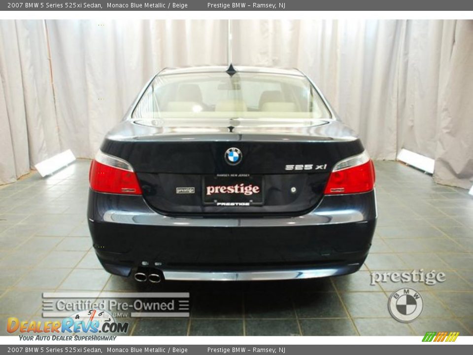 2007 BMW 5 Series 525xi Sedan Monaco Blue Metallic / Beige Photo #3