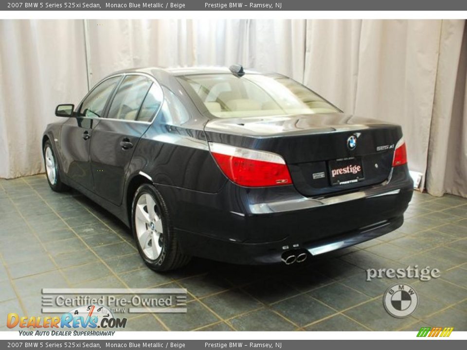 2007 BMW 5 Series 525xi Sedan Monaco Blue Metallic / Beige Photo #4