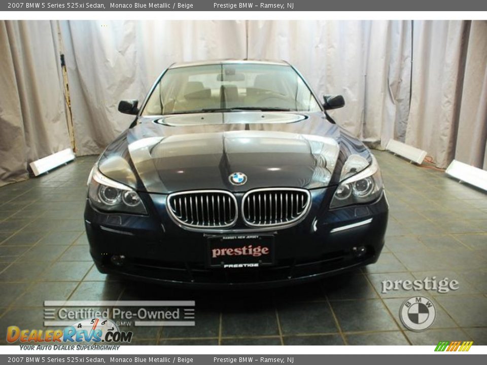 2007 BMW 5 Series 525xi Sedan Monaco Blue Metallic / Beige Photo #6