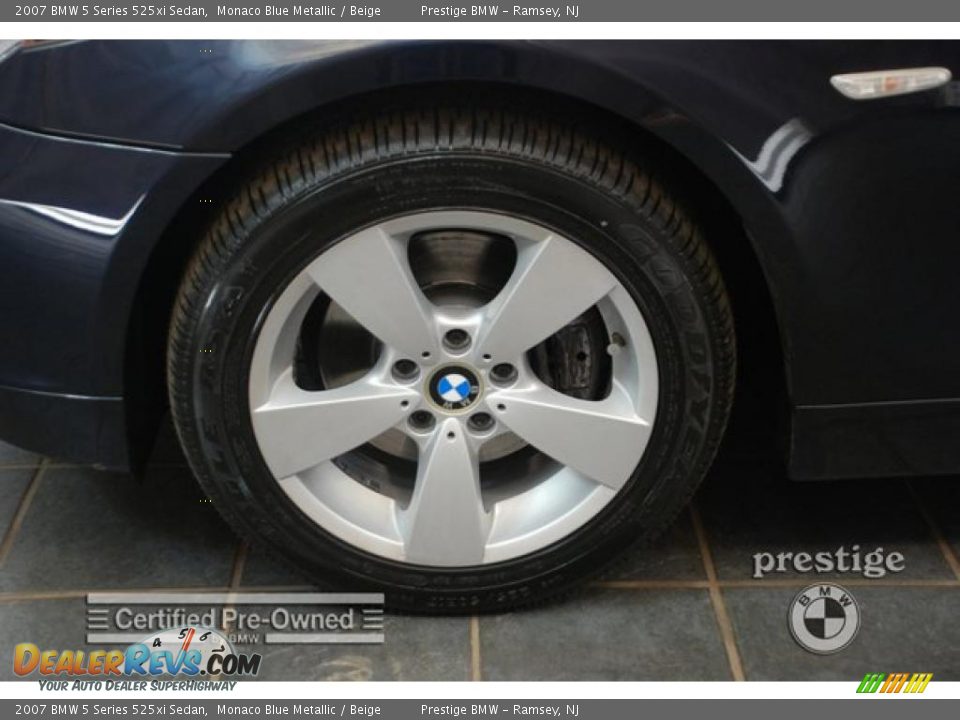 2007 BMW 5 Series 525xi Sedan Monaco Blue Metallic / Beige Photo #8
