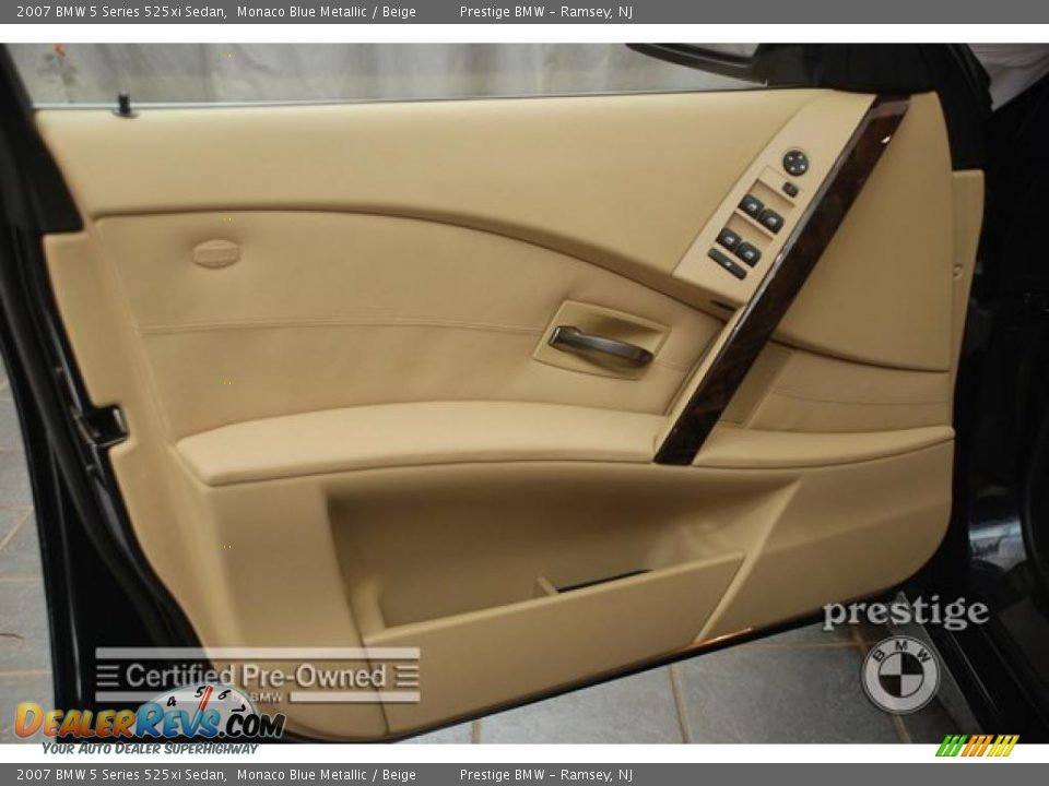 2007 BMW 5 Series 525xi Sedan Monaco Blue Metallic / Beige Photo #11