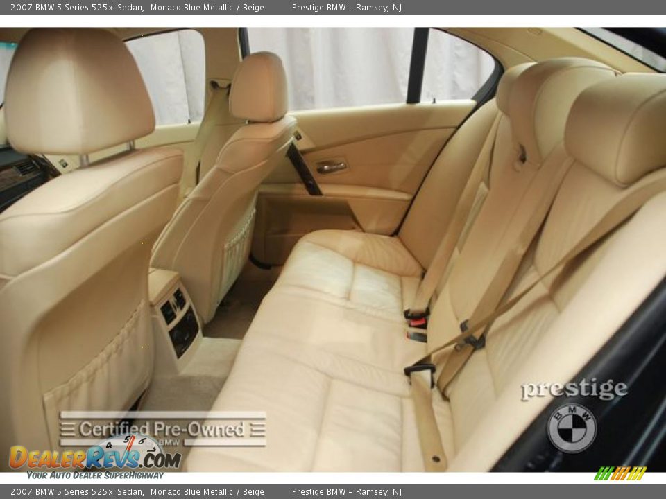 2007 BMW 5 Series 525xi Sedan Monaco Blue Metallic / Beige Photo #12
