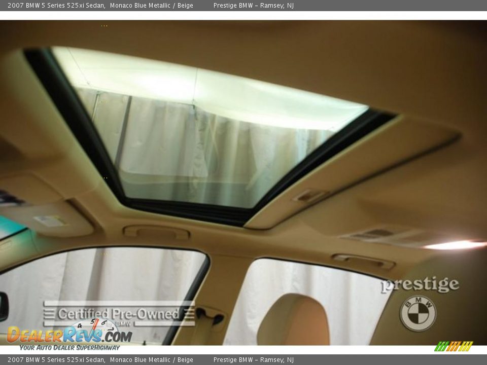2007 BMW 5 Series 525xi Sedan Monaco Blue Metallic / Beige Photo #13