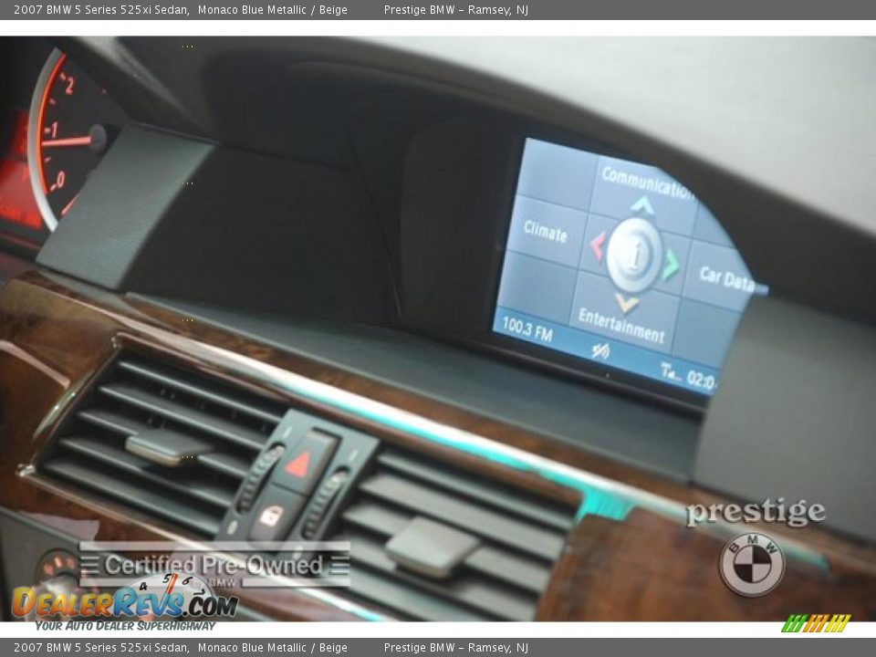 2007 BMW 5 Series 525xi Sedan Monaco Blue Metallic / Beige Photo #16