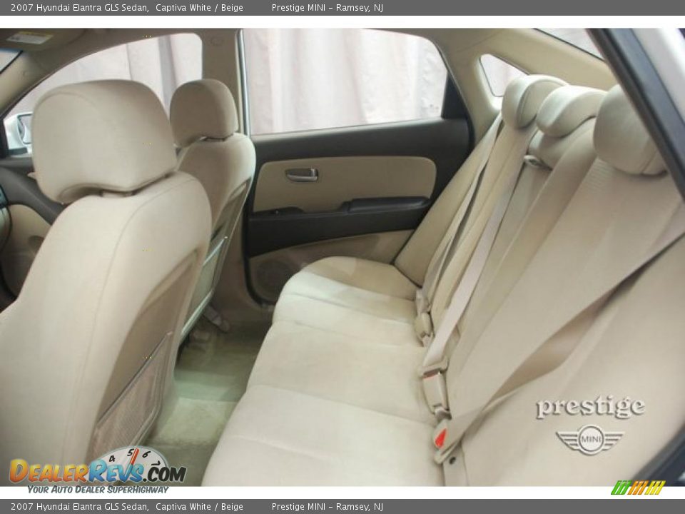 2007 Hyundai Elantra GLS Sedan Captiva White / Beige Photo #10