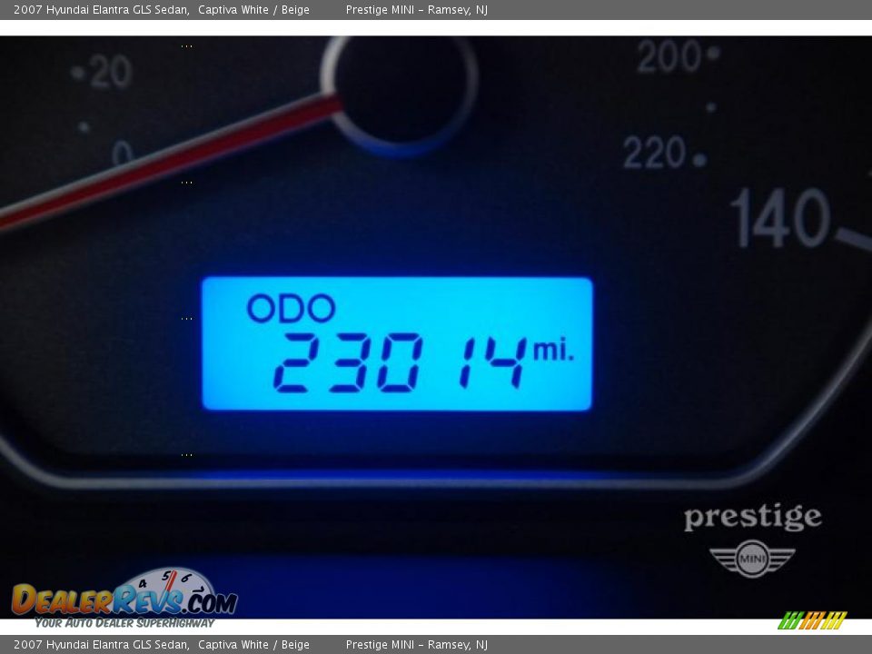 2007 Hyundai Elantra GLS Sedan Captiva White / Beige Photo #13