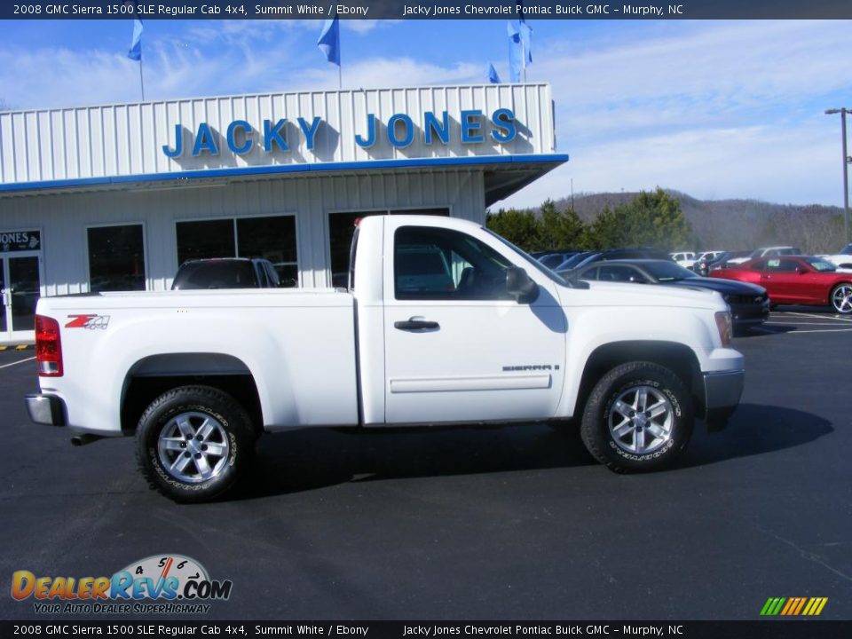 2008 GMC Sierra 1500 SLE Regular Cab 4x4 Summit White / Ebony Photo #1